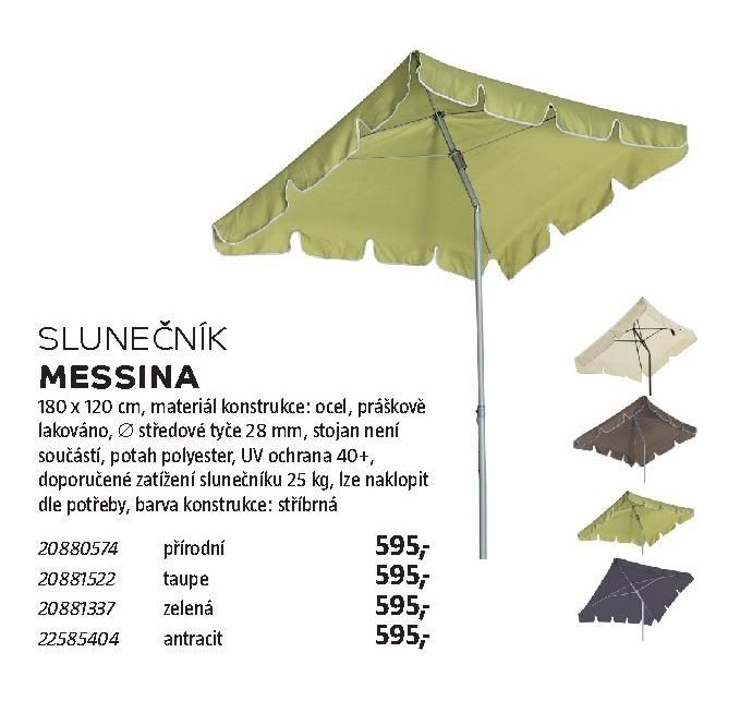 Slunečník Messina - BAUHAUS akcniletaky.com