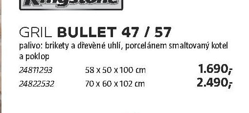GRIL BULLET 47 / 57 - BAUHAUS akcniletaky.com