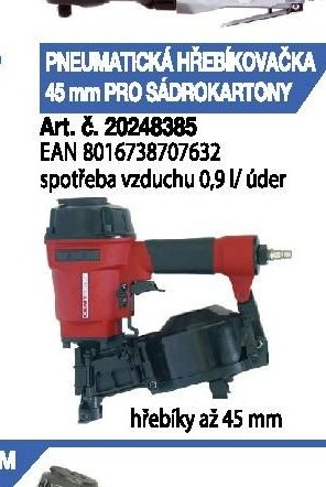 PNEUMATICKÁ HŘEBÍKOVAČKA 45 mm PRO SÁDROKARTONY - BAUHAUS akcniletaky.com