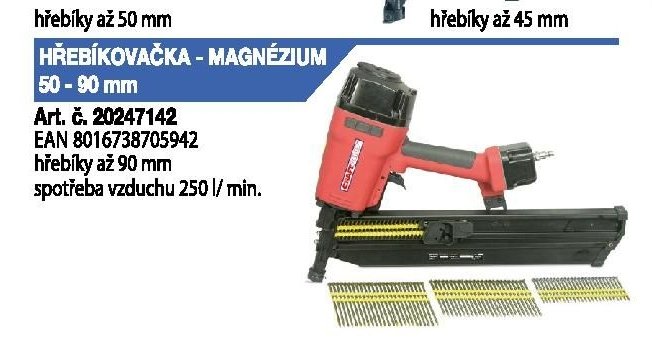 HŘEBÍKOVAČKA - MAGNÉZIUM 50 - 90 mm - BAUHAUS akcniletaky.com