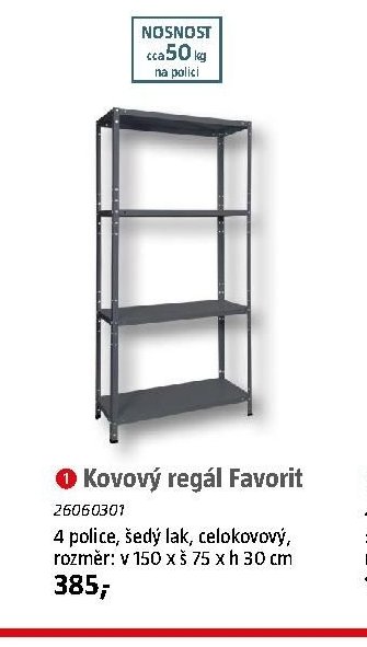 Kovový regál Favorit - BAUHAUS akcniletaky.com