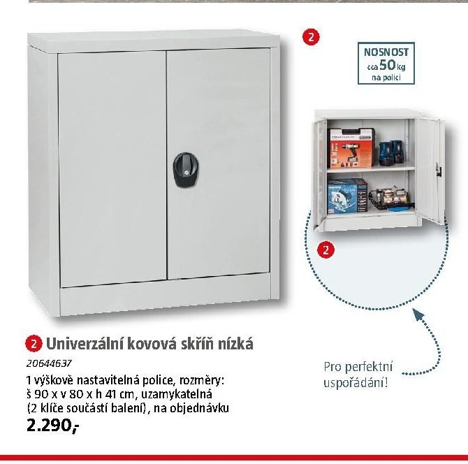 Univerzální kovová skříň nízká - BAUHAUS akcniletaky.com