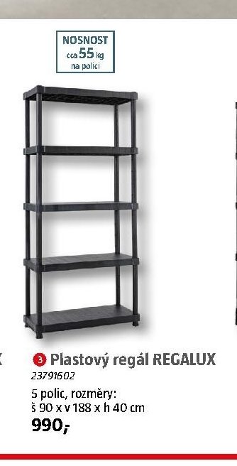 Plastový regál REGALUX 23791602 - BAUHAUS akcniletaky.com