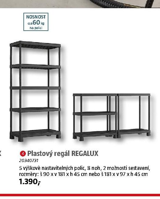 Plastový regál REGALUX 20340731 - BAUHAUS akcniletaky.com