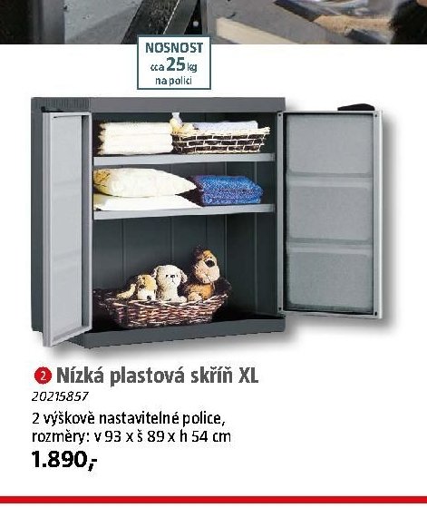 Nízká plastová skříň XL - BAUHAUS akcniletaky.com