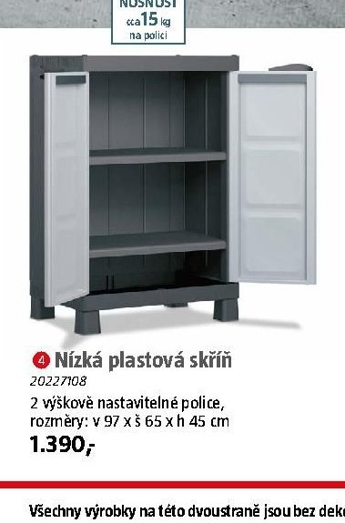 Nízká plastová skříň - BAUHAUS akcniletaky.com