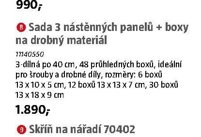 Sada 3 nástěnných panelů + boxy na drobný materiál - BAUHAUS akcniletaky.com