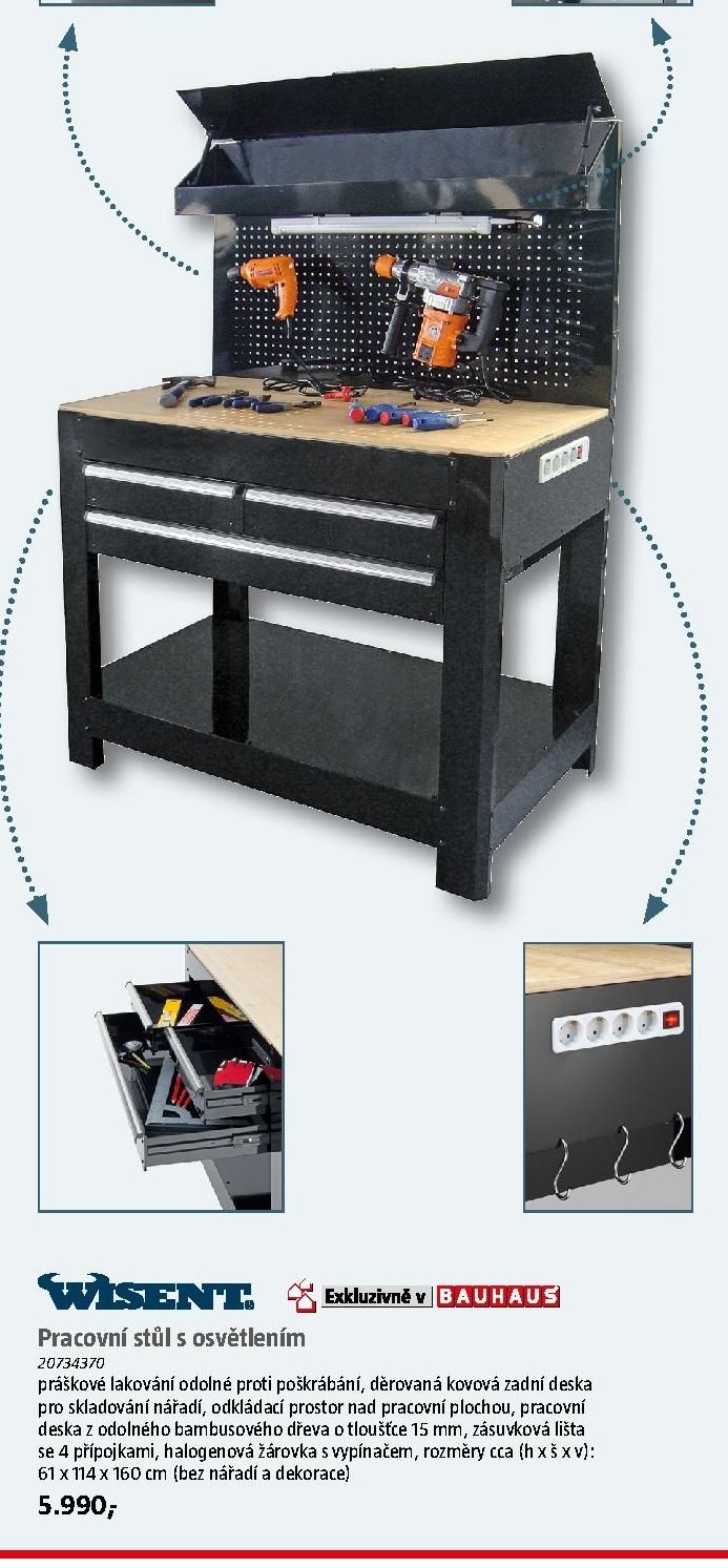 Pracovní stůl s osvětlením - BAUHAUS akcniletaky.com