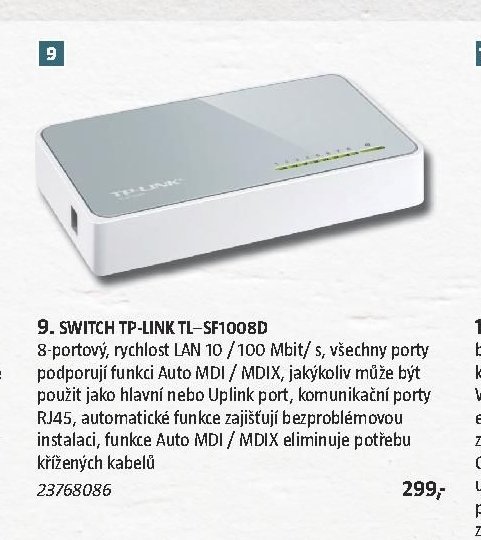 SWITCH TP-LINK TL-SF1008D - BAUHAUS akcniletaky.com