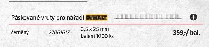 Páskované vruty pro nářadí DeWALT (černěný) - BAUHAUS akcniletaky.com