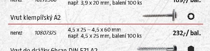 Vrut klempířský A2 - BAUHAUS akcniletaky.com