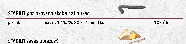 STABILIT pozinkovaná skoba natloukací - BAUHAUS akcniletaky.com