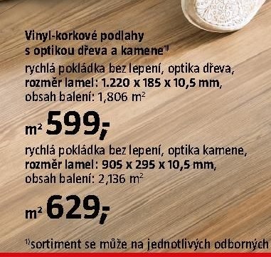 Vinyl-korkové podlahy s optikou dřeva a kamene - BAUHAUS akcniletaky.com