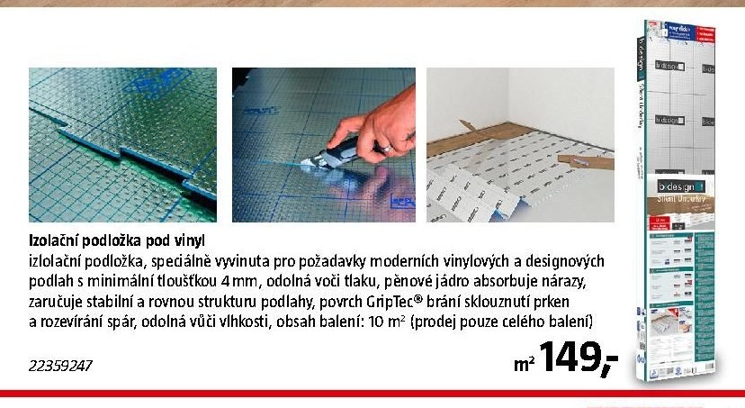 Izolační podložka pod vinyl - BAUHAUS akcniletaky.com