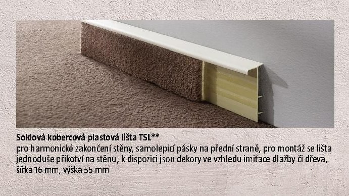 Soklová kobercová plastová lišta TSL** - BAUHAUS akcniletaky.com