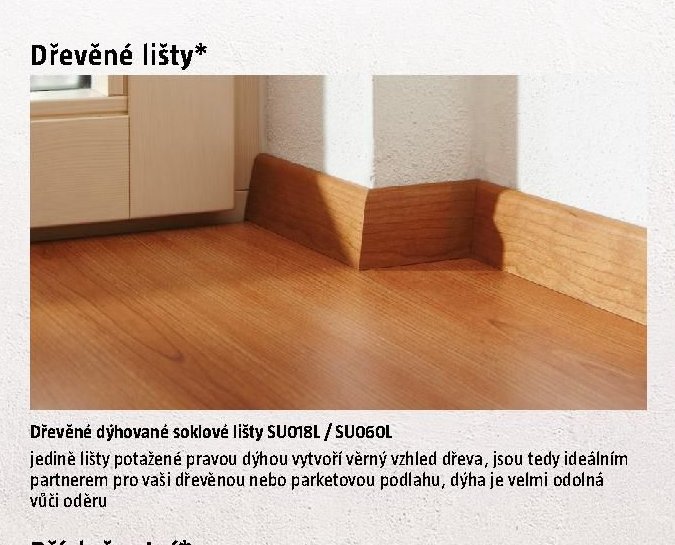 Dřevěné dýhované soklové lišty SU018L / SU060L - BAUHAUS akcniletaky.com