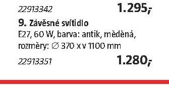 9. Závěsné svítidlo - BAUHAUS akcniletaky.com