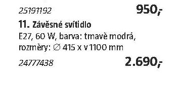 11. Závěsné svítidlo - BAUHAUS akcniletaky.com