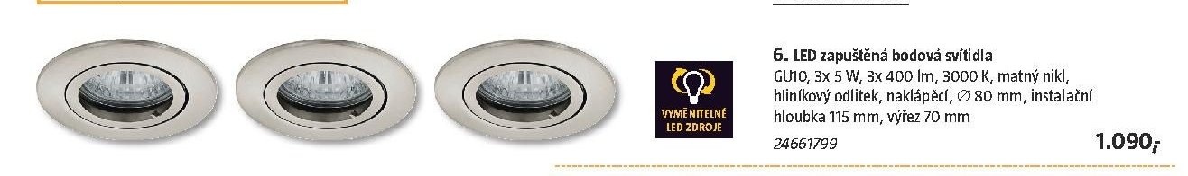 6. LED zapuštěná bodová svítidla - BAUHAUS akcniletaky.com