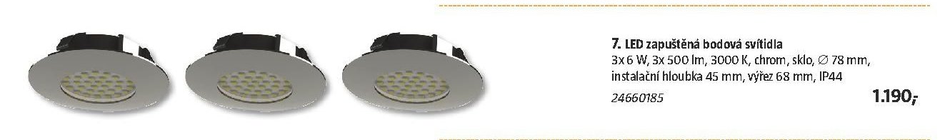 7. LED zapuštěná bodová svítidla - BAUHAUS akcniletaky.com