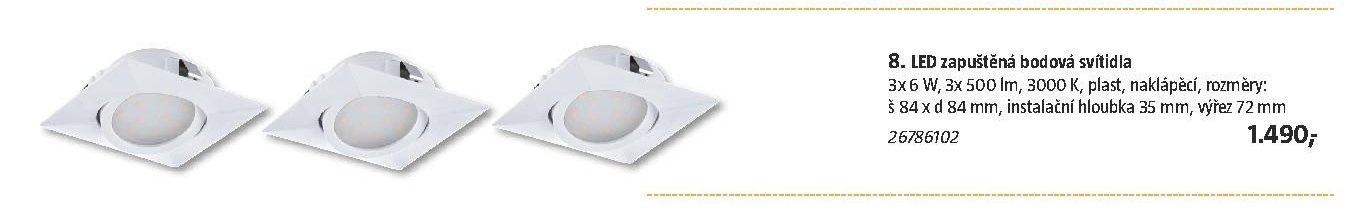 8. LED zapuštěná bodová svítidla - BAUHAUS akcniletaky.com