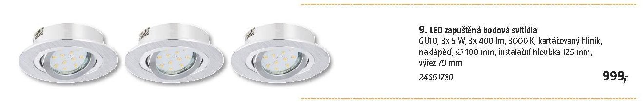 9. LED zapuštěná bodová svítidla - BAUHAUS akcniletaky.com