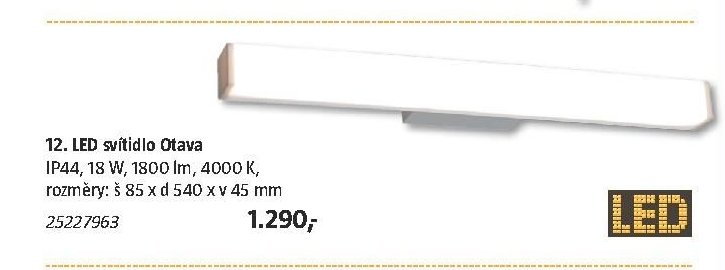 12. LED svítidlo Otava - BAUHAUS akcniletaky.com
