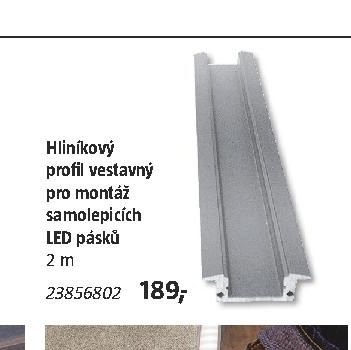 Hliníkový profil vestavný pro montáž samolepicích LED pásků - BAUHAUS akcniletaky.com