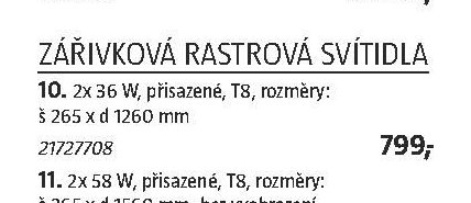 Zářivkové rastrové svítidlo 2x36 W - BAUHAUS akcniletaky.com