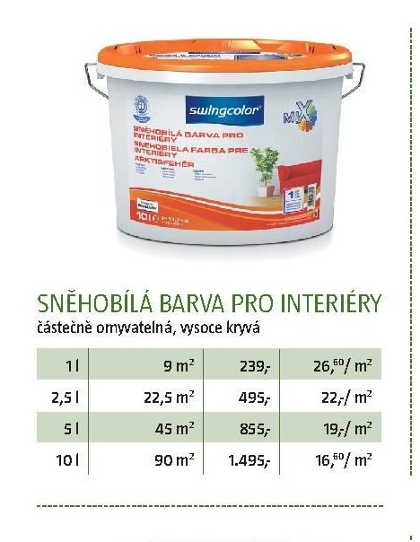 SNĚHOBÍLÁ BARVA PRO INTERIÉRY - BAUHAUS akcniletaky.com