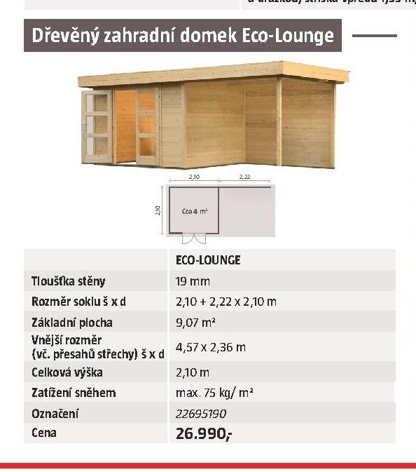 Dřevěný zahradní domek Eco-Lounge - BAUHAUS akcniletaky.com