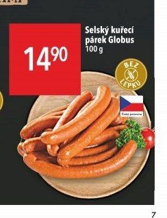 Selský kuřecí párek Globus