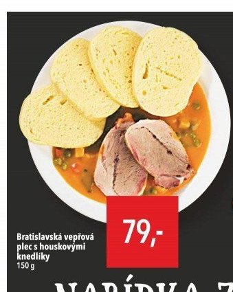 Bratislavská vepřová plec s houskovými knedlíky
