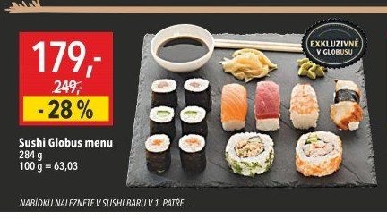 Sushi Globus menu