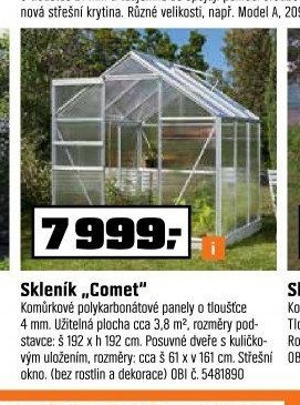 Skleník „Comet“