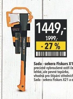 Sada - sekera Fiskars X17 a ostřič