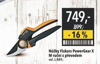 Nůžky Fiskars PowerGear X M ruční s převodem