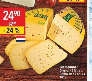 Leerdammer Original 45% t. v s., Delacreme 50% t. v s.