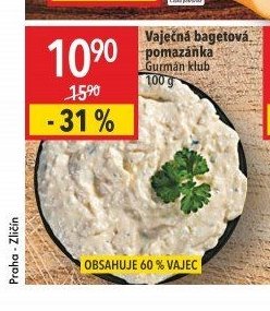 Vaječná bagetová pomazánka Gurmán klub