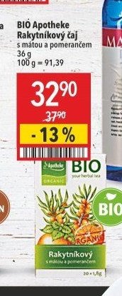 BIO Apotheke Rakytníkový čaj s mátou a pomerančem