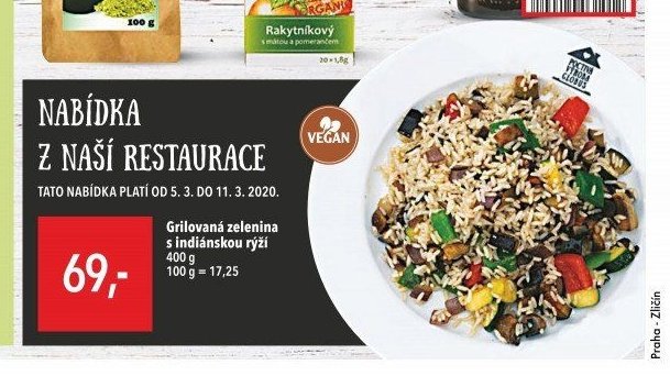 Grilovaná zelenina s indiánskou rýží