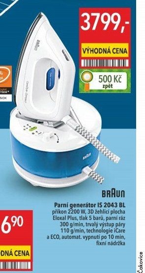 Parní generátor Braun IS 2043 BL