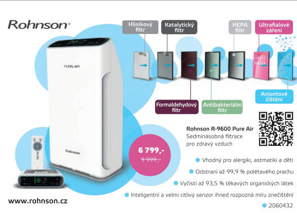 Čistička vzduchu Rohnson R-9600 Pure Air