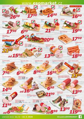 akční leták ESO MARKET 11.3.2020-22.3.2020