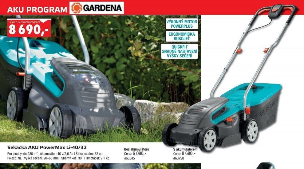 Sekačka AKU PowerMax Li-40/32 (s akumulátorem) - UNI HOBBY akcniletaky.com