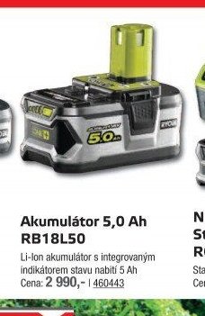 Akumulátor 5,0 Ah RB18L50 - UNI HOBBY akcniletaky.com