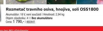 Rozmetač travního osiva, hnojiva, soli OSS1800 - UNI HOBBY akcniletaky.com