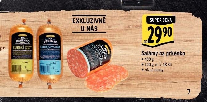 Salámy na prkénko