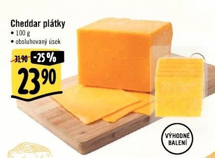 Cheddar plátky