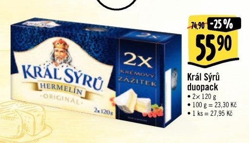 Král Sýrů duopack